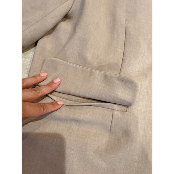 MAEVE Khaki Tan Oversized Double Breasted Blazer Medium/Large - Picture 6 of 14